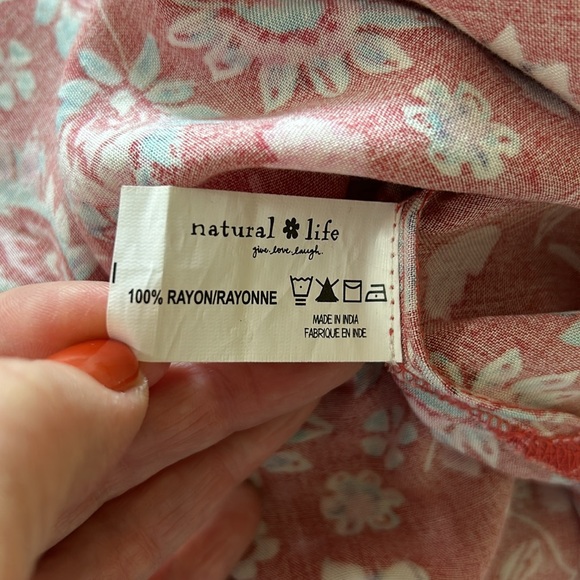 Natural Life Maxi Dress. Lovely colors and pattern. Rayon. NWOT. Size S - Picture 10 of 10